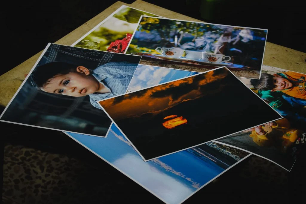 Photos étalées